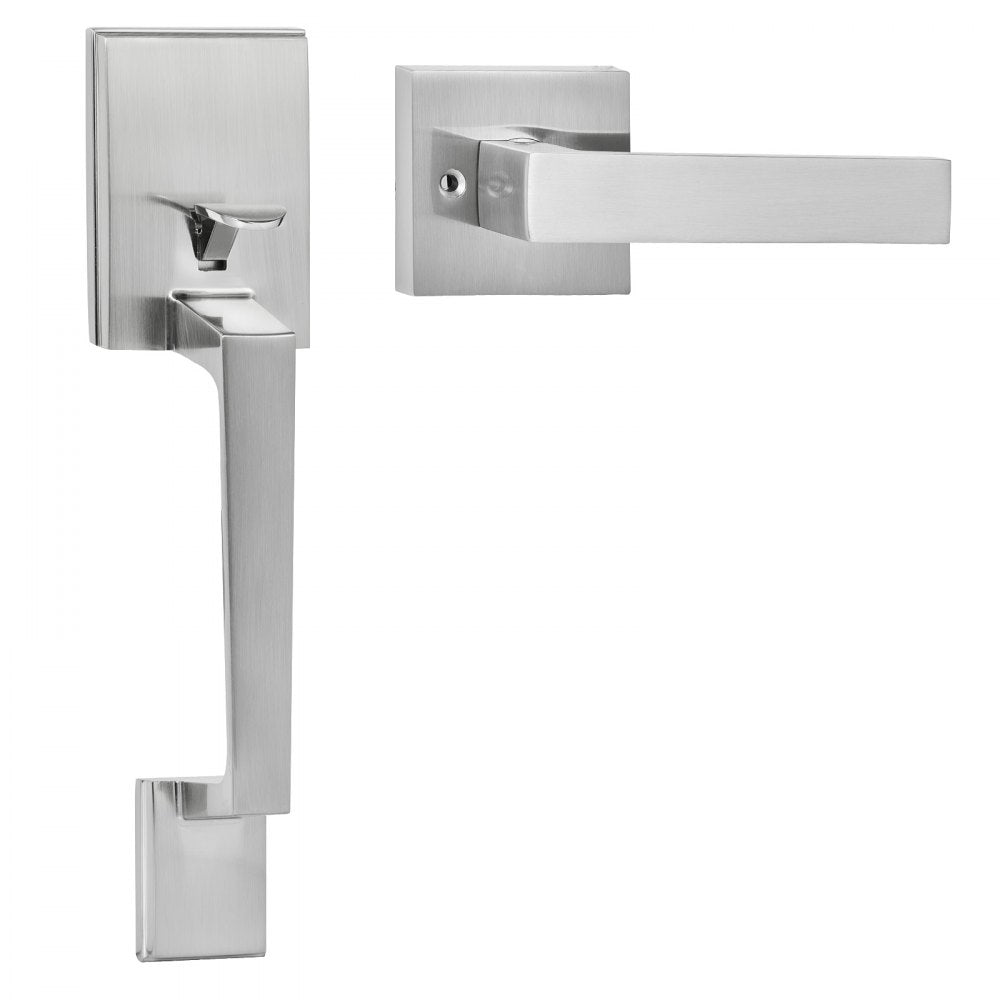 DT1103-PS-SN - Durable Satin Nickel Door Handle with Adjustable 7.87" to 9" Spacing