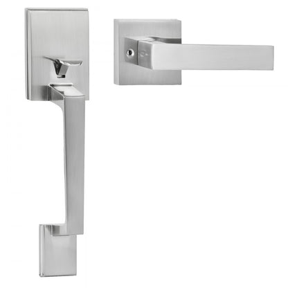DT1103-PS-SN - Durable Satin Nickel Door Handle with Adjustable 7.87" to 9" Spacing