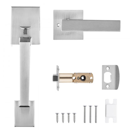 DT1103-PS-SN - Durable Satin Nickel Door Handle with Adjustable 7.87" to 9" Spacing