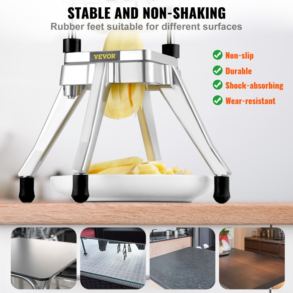 QTJ-J002 - Heavy-Duty Aluminum Vegetable Chopper with 4 Blades