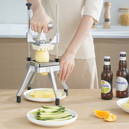 QTJ-J002 - Heavy-Duty Aluminum Vegetable Chopper with 4 Blades