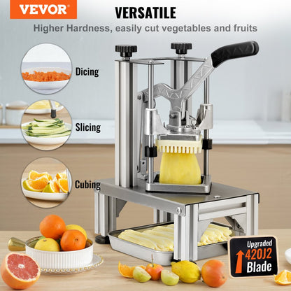 QTJ-J002XF - Heavy-Duty French Fry Cutter with Multiple Blades