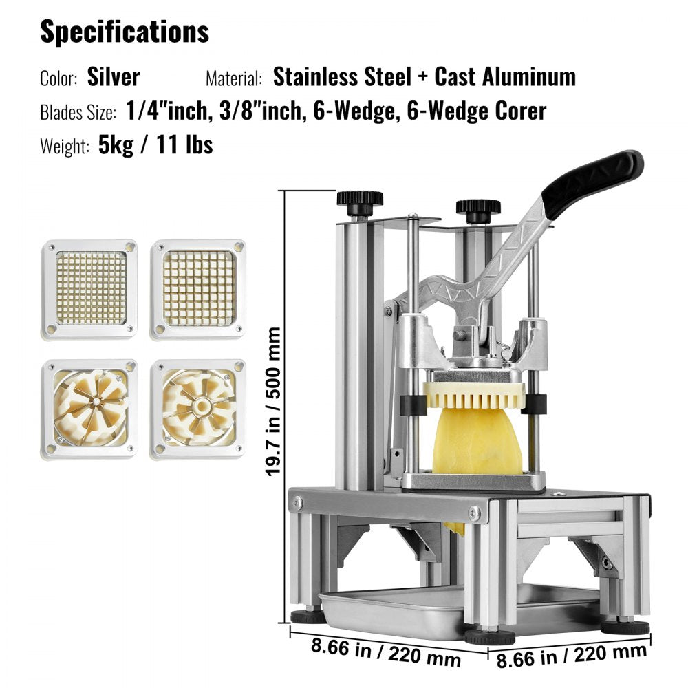 QTJ-J002XF - Heavy-Duty French Fry Cutter with Multiple Blades