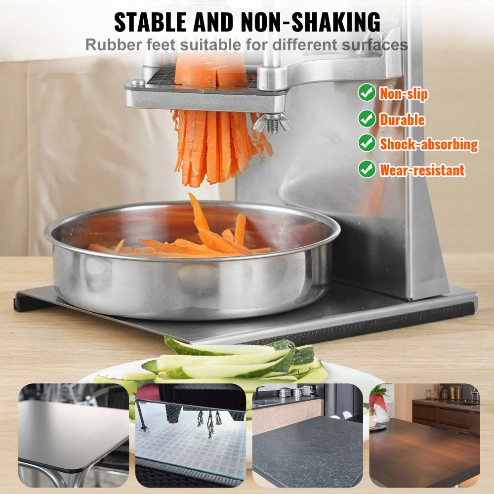 QTJ-J002XE - Durable Stainless Steel French Fry Cutter with 4 Blades