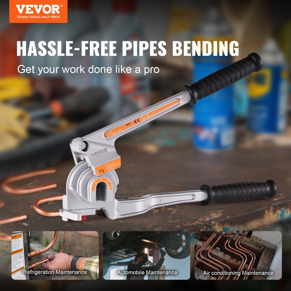 010428267596 - Durable Pipe Bender for 1/4", 3/8", 1/2" Tubing Up to 180°