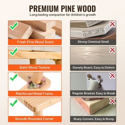 JRG-SKU2S - 32.1"x23.6" Pine Sensory Table for Kids' Creative Play