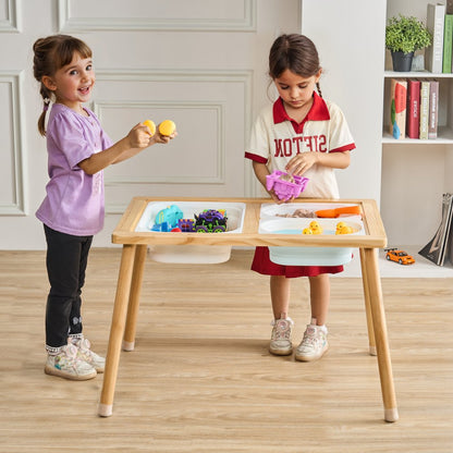 JRG-SKU2S - 32.1"x23.6" Pine Sensory Table for Kids' Creative Play