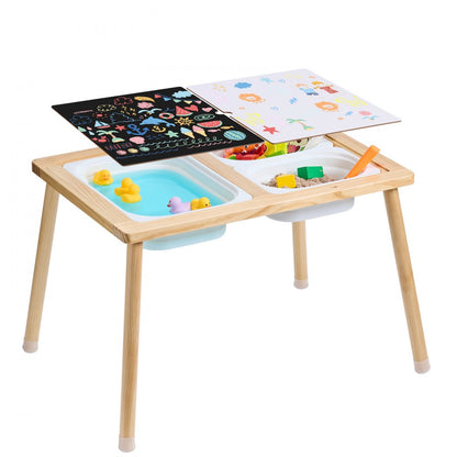 JRG-SKU2S - 32.1"x23.6" Pine Sensory Table for Kids' Creative Play