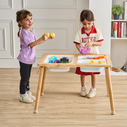 JRG-SKU3S - 32.1" VEVOR Toddler Sensory Table with Storage Bins