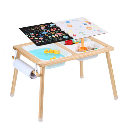 JRG-SKU3S - 32.1" VEVOR Toddler Sensory Table with Storage Bins