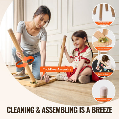 JRG-SKU4S - Multi-Activity Pine Table & Stool Set for Toddlers