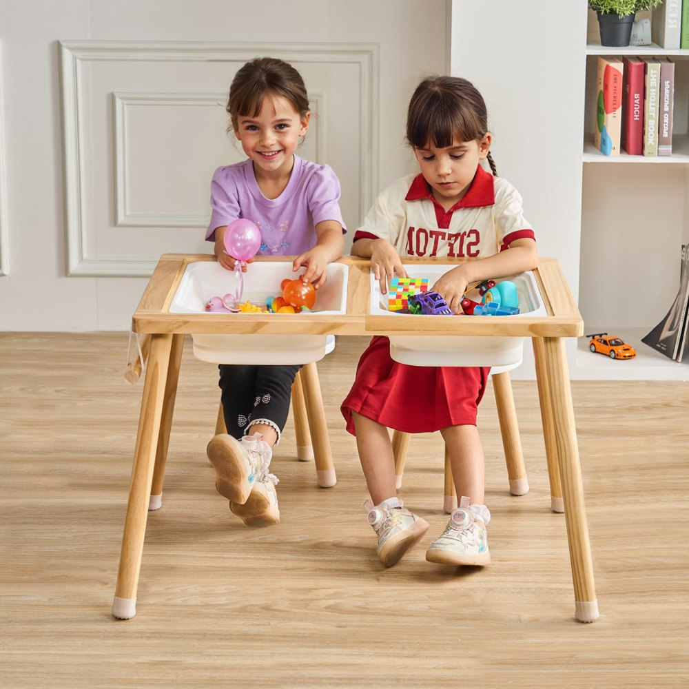 JRG-SKU4S - Multi-Activity Pine Table & Stool Set for Toddlers