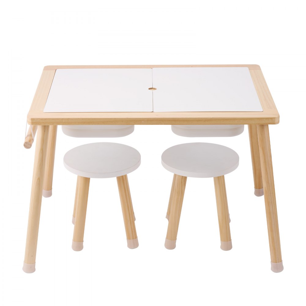 JRG-SKU4S - Multi-Activity Pine Table & Stool Set for Toddlers