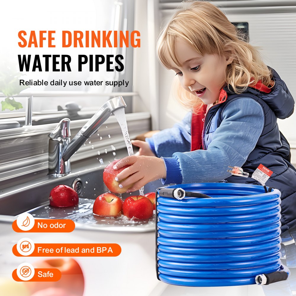 MT-130-100ft - 100ft Heated Water Hose for RVs, Anti-Freeze to -45°F