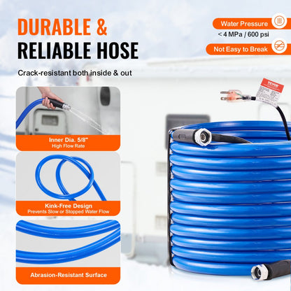 MT-130-100ft - 100ft Heated Water Hose for RVs, Anti-Freeze to -45°F