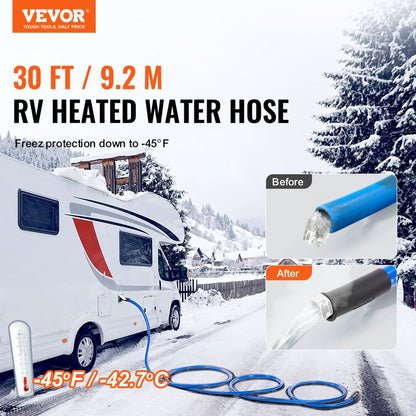 MT-130-30ft - 30ft Heated Hose for RVs, Boats & Garden Use