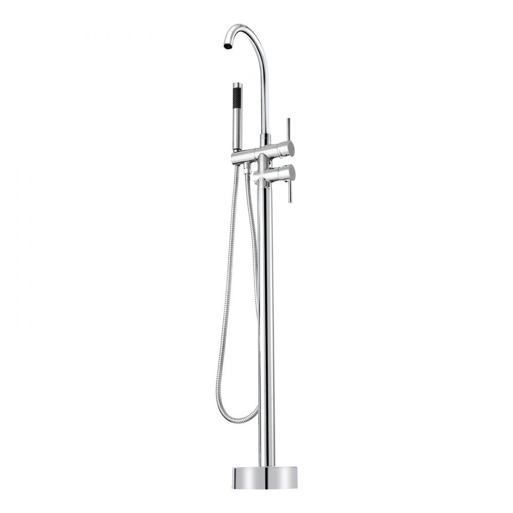 2532 - Brass Freestanding Bathtub Faucet with Handheld Shower & 360° Rotation