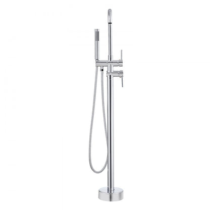 2532 - Brass Freestanding Bathtub Faucet with Handheld Shower & 360° Rotation