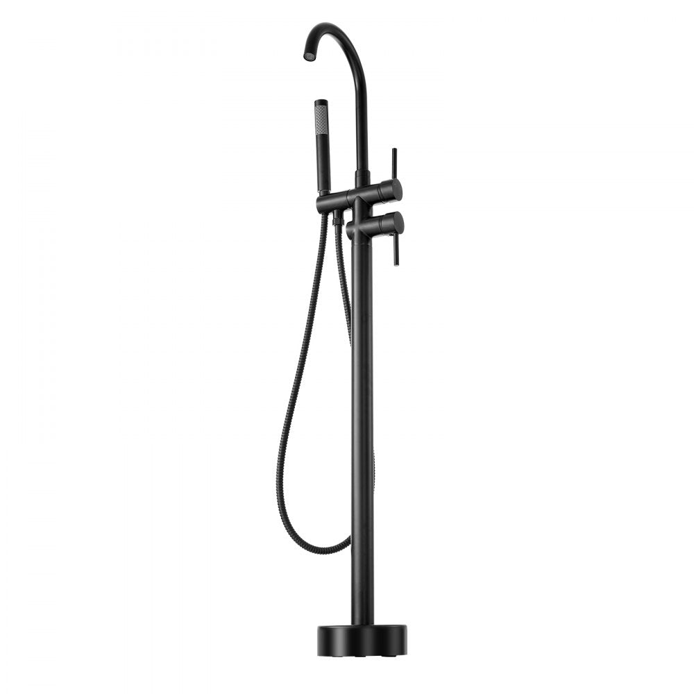 2532 - Matte Black Freestanding Bathtub Faucet with Handheld Shower