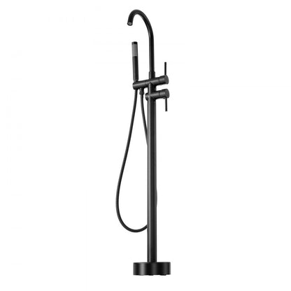 2532 - Matte Black Freestanding Bathtub Faucet with Handheld Shower