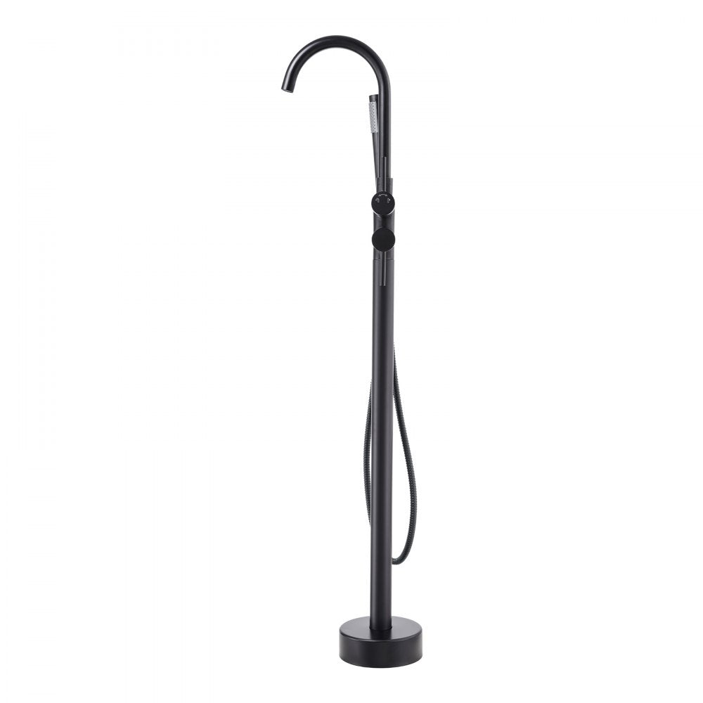 2532 - Matte Black Freestanding Bathtub Faucet with Handheld Shower