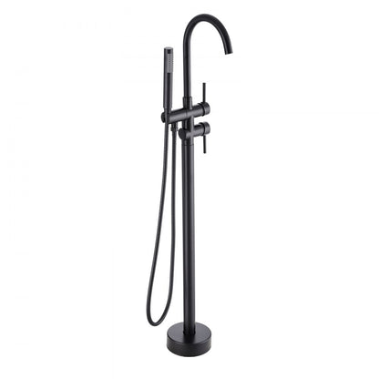 2532 - Matte Black Freestanding Bathtub Faucet with Handheld Shower