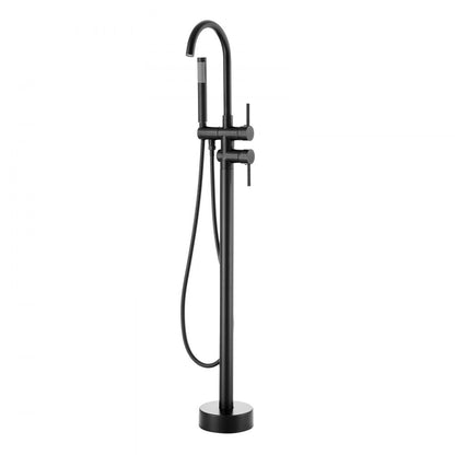 2532 - Matte Black Freestanding Bathtub Faucet with Handheld Shower