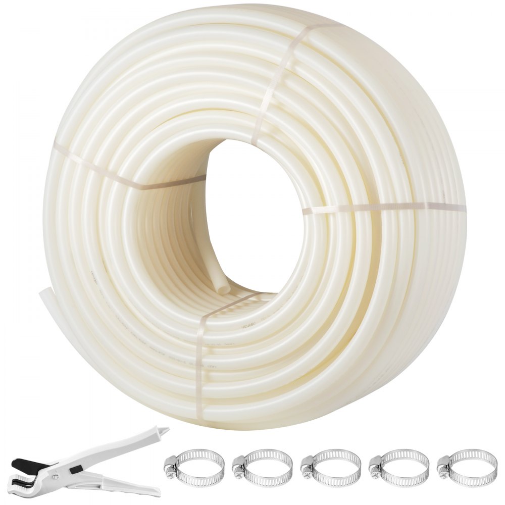 VV-PEX1IN-W - 1" x 500FT Flexible PEX Tubing with Clamps and Cutter