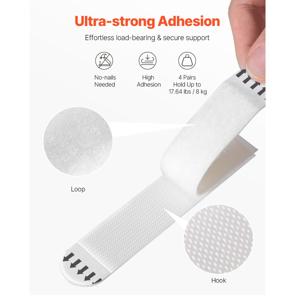 PFHL22x111 - Heavy-Duty Picture Hanging Strips (16 Pairs, 17.64 lbs)