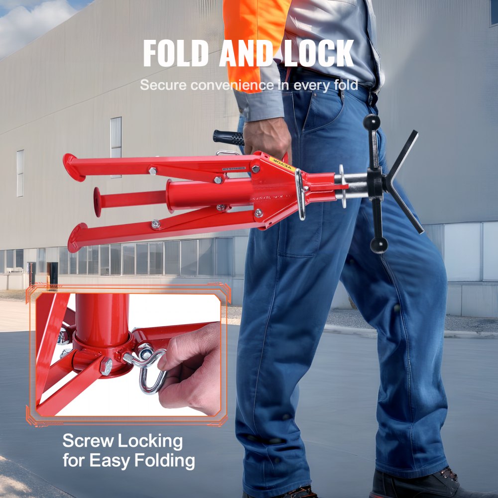 1107C V-Head - Adjustable Pipe Stand 20"-37", 2500 lbs Capacity