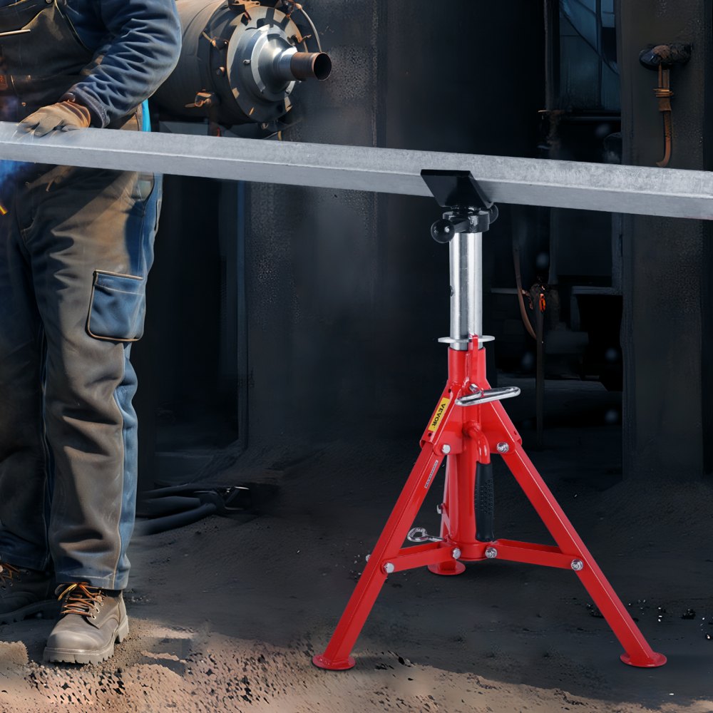 1107C V-Head - Adjustable Pipe Stand 20"-37", 2500 lbs Capacity