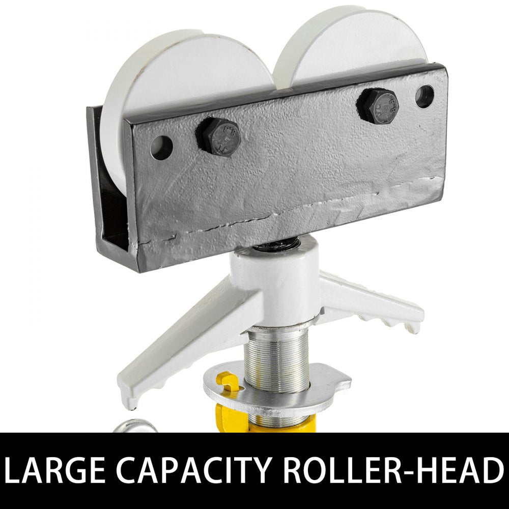 010838599474 - Adjustable 32-55 in Pipe Stand with Heavy-Duty Roller-Head