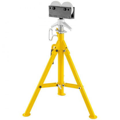 010838599474 - Adjustable 32-55 in Pipe Stand with Heavy-Duty Roller-Head