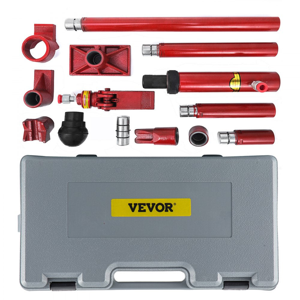 010844707345 - 10-Ton Steel Hydraulic Jack Kit with 2M Hose, Portable
