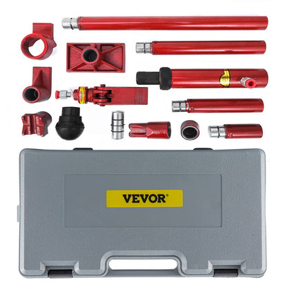 010844707345 - 10-Ton Steel Hydraulic Jack Kit with 2M Hose, Portable