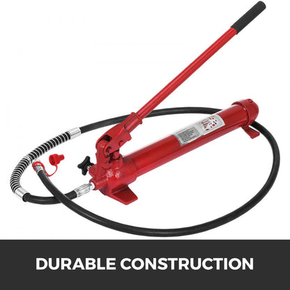 010844707345 - 10-Ton Steel Hydraulic Jack Kit with 2M Hose, Portable