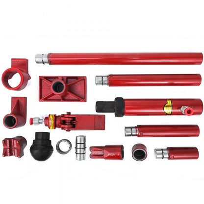 010844707345 - 10-Ton Steel Hydraulic Jack Kit with 2M Hose, Portable