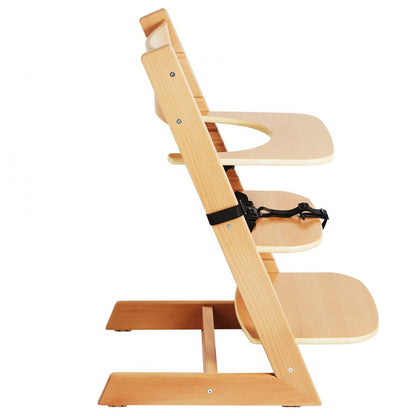 LPK928 - Adjustable Wooden High Chair for Infants & Toddlers, Easy Assembly