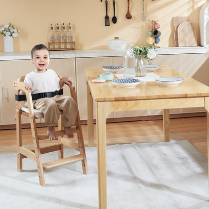 LPK877-1 - Adjustable Eco-Friendly Wooden High Chair for Growing Toddlers