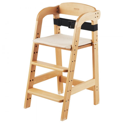 LPK877-1 - Adjustable Eco-Friendly Wooden High Chair for Growing Toddlers