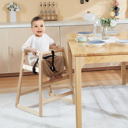 LPK944 - Compact Birch High Chair for Toddlers, Easy to Move & Store