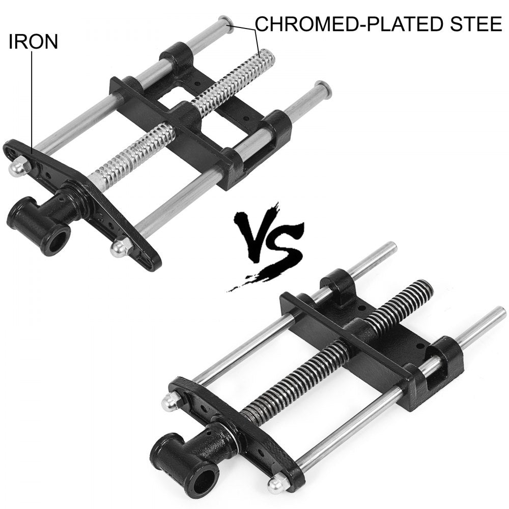 010786380359 - 7 Inch Cast Iron Wood Vise for Custom Workbench