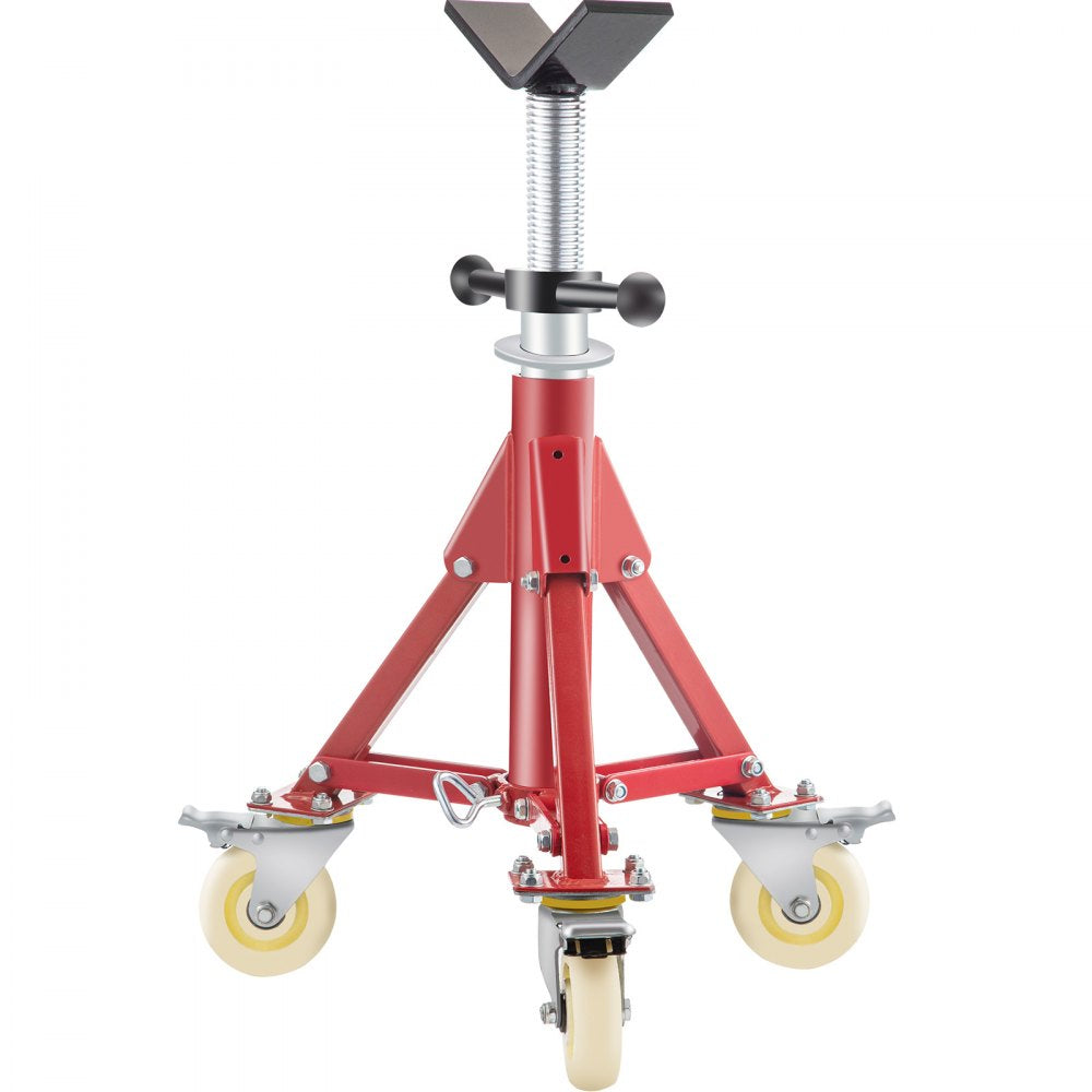 VV-P-1107CV - Adjustable 20-37" Pipe Jack Stand with Casters, 882 LB Capacity