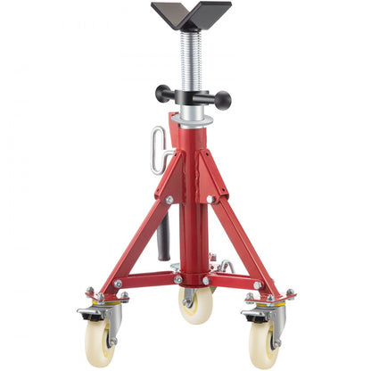 VV-P-1107CV - Adjustable 20-37" Pipe Jack Stand with Casters, 882 LB Capacity