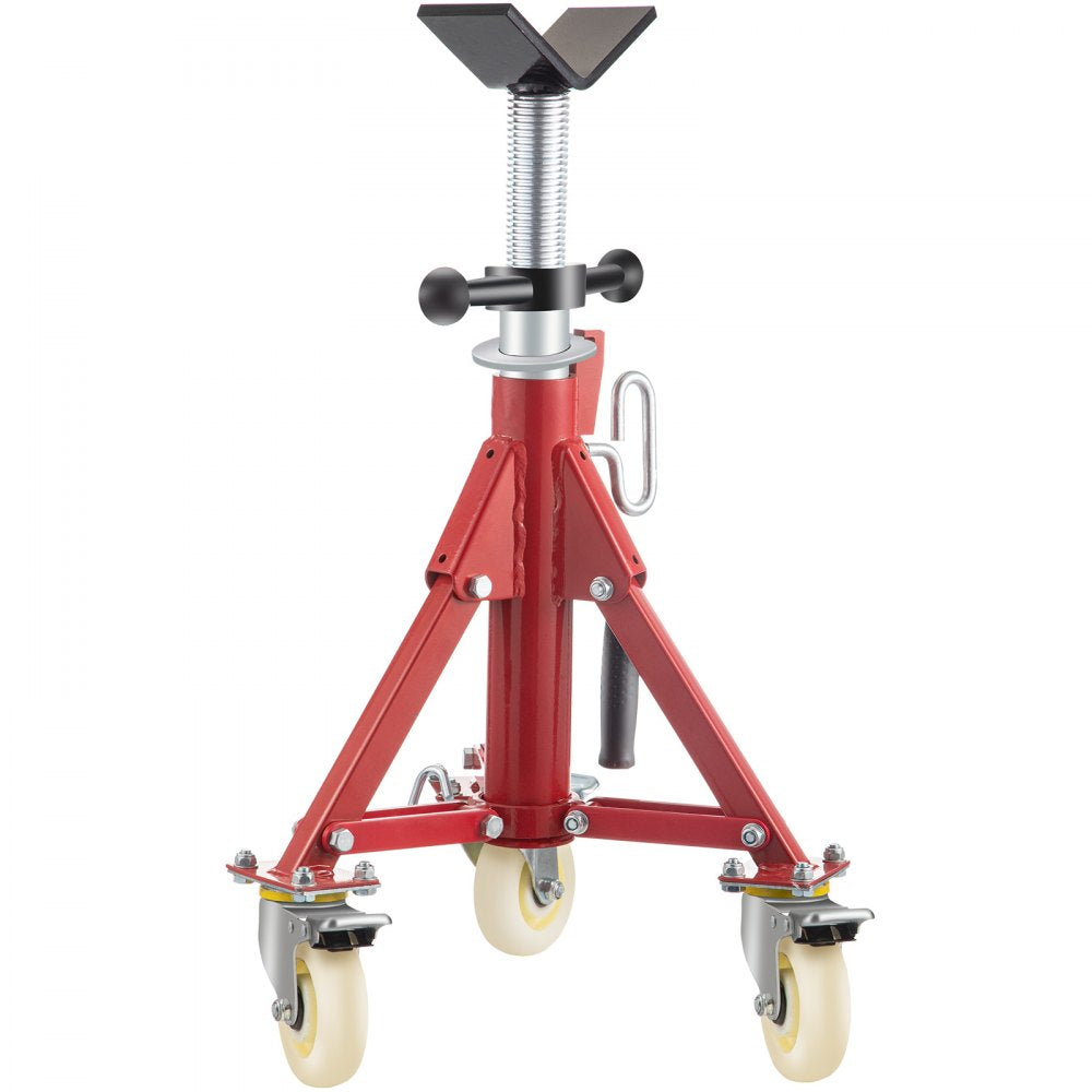 VV-P-1107CV - Adjustable 20-37" Pipe Jack Stand with Casters, 882 LB Capacity