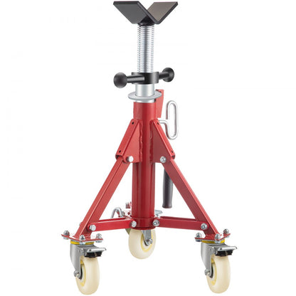 VV-P-1107CV - Adjustable 20-37" Pipe Jack Stand with Casters, 882 LB Capacity