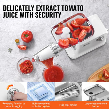 MG-3570C - 700W Electric Tomato Strainer with Sausage & Kubbe Maker
