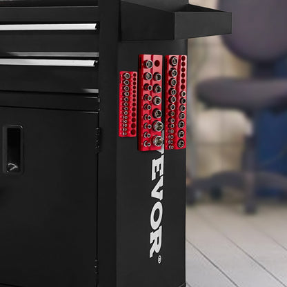 3SETR - Magnetic Socket Organizers for 68 SAE Sockets, Rubber Backing