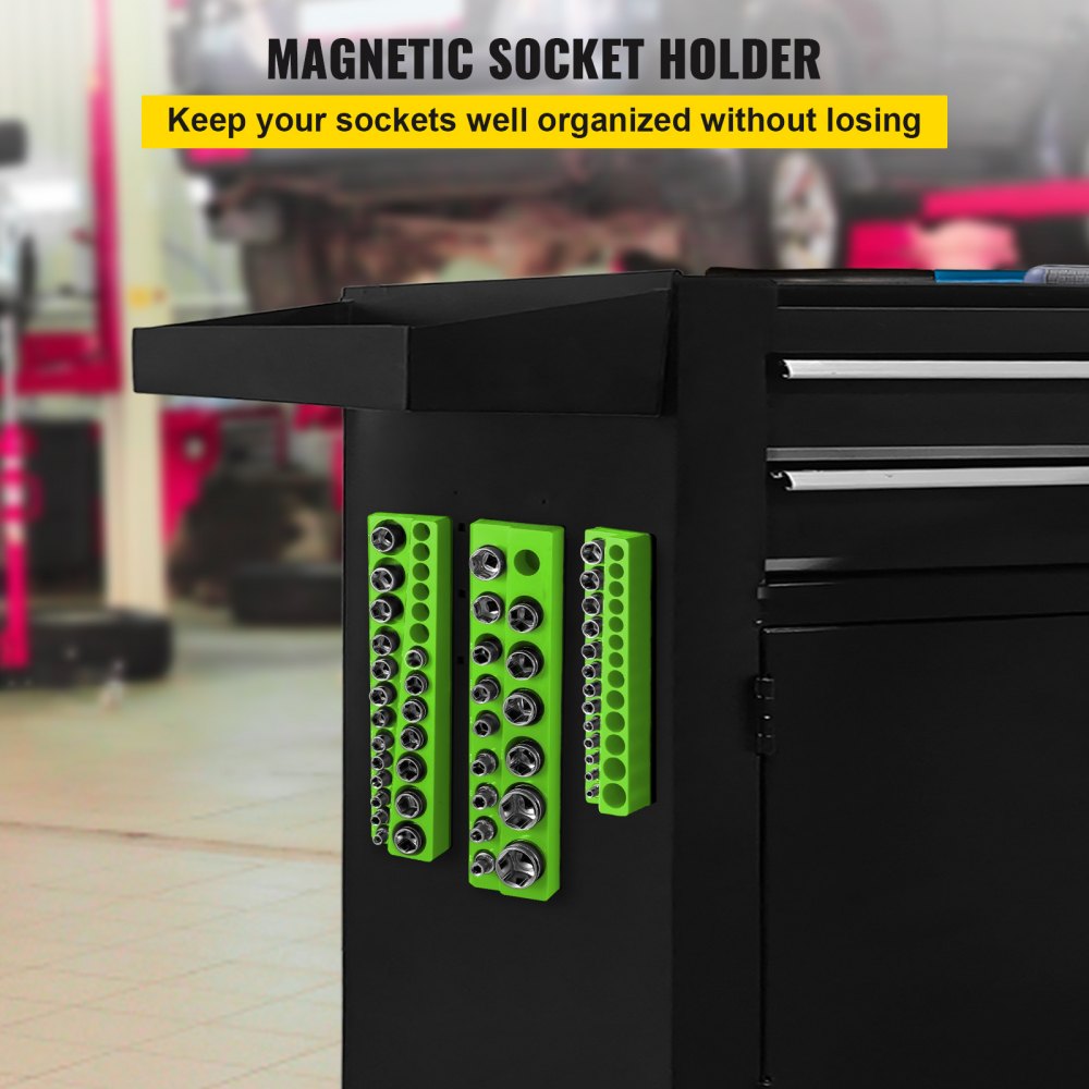 3SETG - 3-Piece Magnetic Socket Organizer Set for 68 SAE Slots