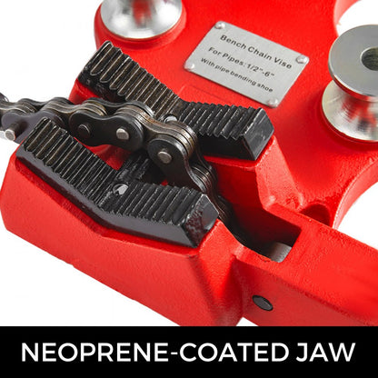 010897231251 - Durable Cast-Iron Chain Vise for 1/8 to 5-Inch Pipes